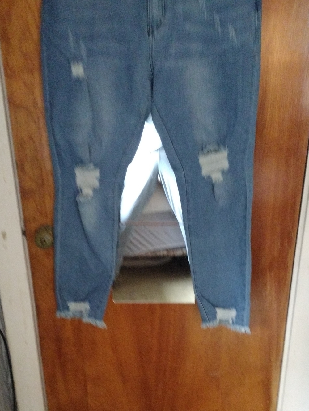 Women’s Distressed Blue Denim Jeans